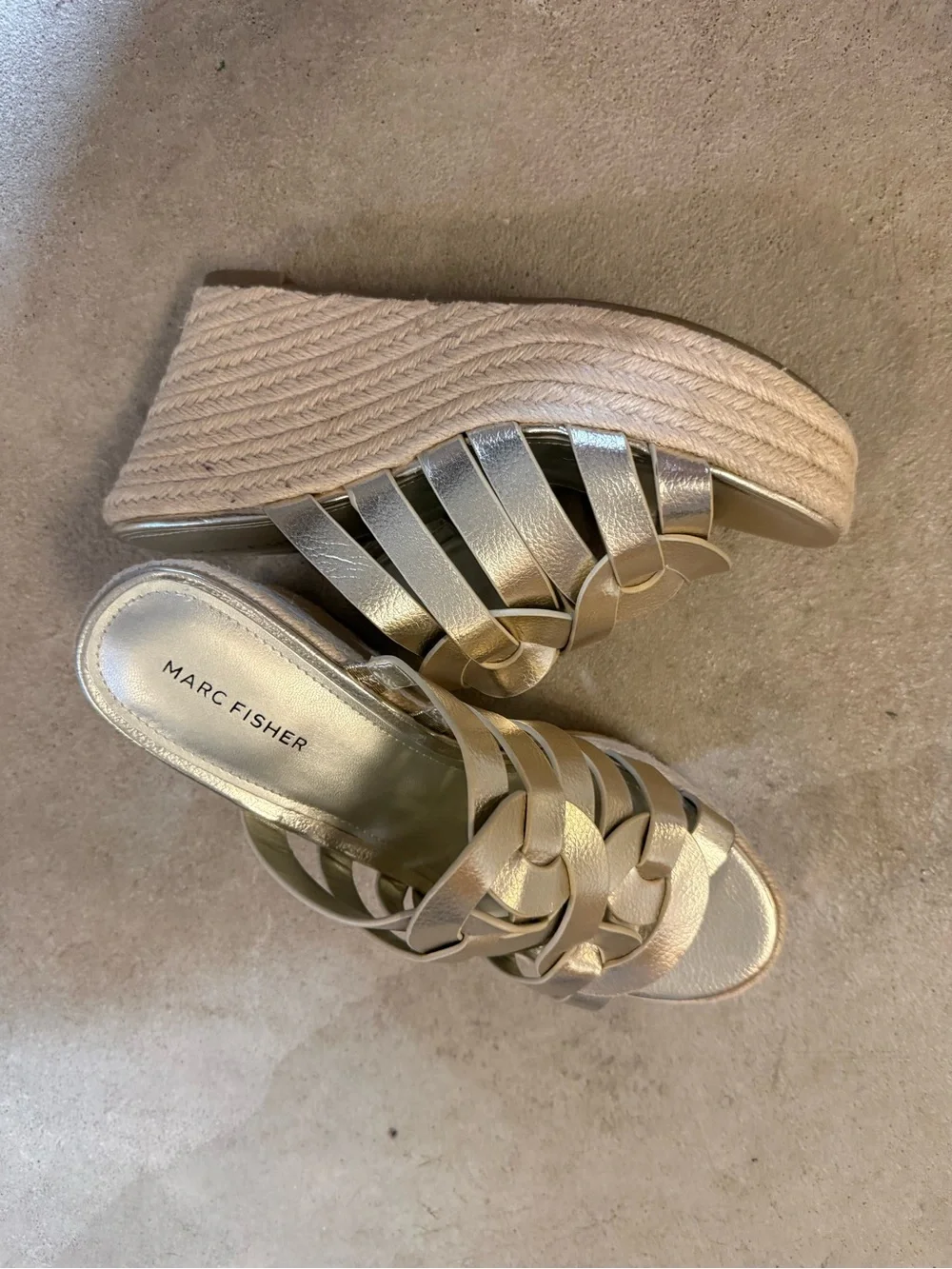 Marc Fisher strappy metallic